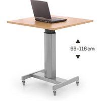 STIER Elektrisch höhenverstellbarer Steh-Tisch 80x60cm, Buche mel., 68-120cm von STIER Office