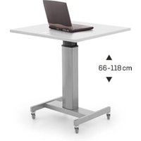 STIER Elektrisch höhenverstellbarer Steh-Tisch 80x60cm, Weiß mel., 68-120cm von STIER Office