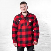 STIER Heavy Lumber Jacket bci cotton L buffalo plaid red von STIER Workwear
