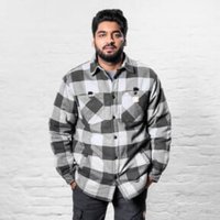 STIER Heavy Lumber Jacket bci cotton S buffalo plaid grey von STIER Workwear