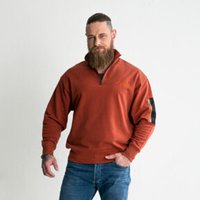 STIER Oversized Zip Sweater Functional Pocket organic cotton L Deep Red von STIER Workwear