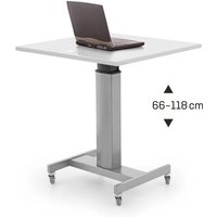 Elektrisch höhenverstellbarer Steh-Tisch 501-19, 66-120cm, Tischplatte 80 x 60 cm, Weiß, melaminbeschichtet - Stier von STIER