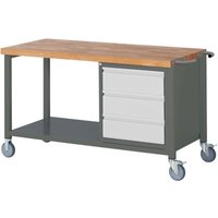 Fahrbare Werkbank Premium mit 3 Schubladen BxTxH 1500x700x880 mm - Stier von STIER