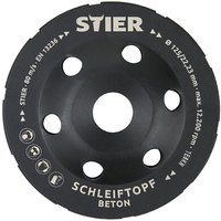 Stier - gebraucht] Marken Diamant Schleiftopf Doppelt ø125mm Bohrung 22,23 Mm Beton Schleiftopf B-Ware von STIER