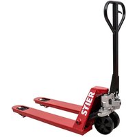 Hubwagen, Gabelhubwagen mit Tragkraft 2500 kg, Gabellänge 800 mm, Nylon-Rollen, Rot, Palettenhubwagen, Handhubwagen, Lenkeinschlag von 210°, Hubwagen, Gabelhubwagen mit Tragkraft 2500 kg, Gabellänge 800 mm, Nylon-Rollen, Rot, Palettenhubwagen, Handhubwagen, Lenkeinschlag von 210°, von STIER