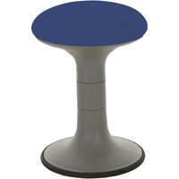 Polsterhocker, blau, mit Schwingeffekt, Sitzhöhe 47 cm, ergonomischer Sitz, Pilzform - Stier von STIER
