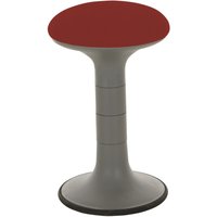 Polsterhocker, rot, mit Schwingeffekt, Sitzhöhe 55 cm, ergonomischer Sitz, Pilzform - Stier von STIER