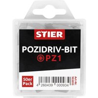Pozidriv-Bit-Großpackung PZ1 50 Stk - Stier Pozidriv-Bit-Großpackung PZ1 50 Stk - Stier von STIER