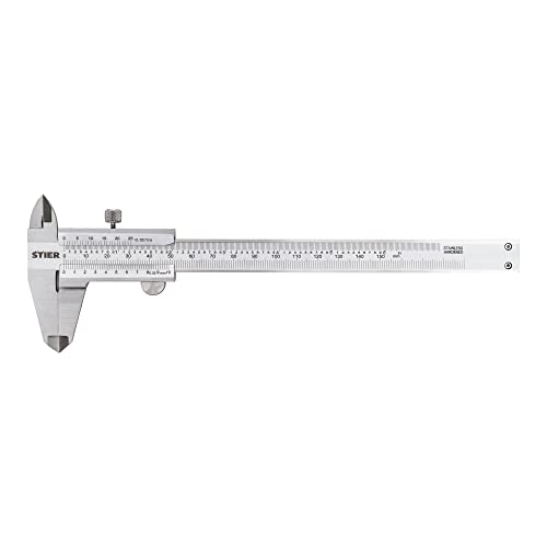 STIER Analoger Messschieber | Präzisionsmessschieber | Feststellschraube, 150 mm von STIER