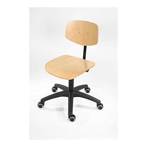 STIER Arbeitsstuhl mit Rollen Sitzhöhe 450-640 mm Buche Natur STIER Arbeitsstuhl mit Rollen Sitzhöhe 450-640 mm Buche Natur von STIER