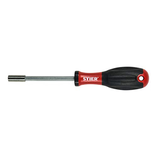 STIER Bit Handhalter, 3K-Kraft-Griff, starker Dauermagnet, 1/4 Zoll Sechskant-Aufnahme, ideal für alle gängigen Bits, hohe Funktionalität und Haltbarkeit für Profi-Anwendungen von STIER