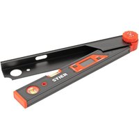 STIER Digitaler Winkelmesser SDW 450 LCD-Display ±0,1° Aluminium 450 mm, Winkelschmiege mit Feststellfunktion, LCD Display, integrierte Wasserwaage, von STIER