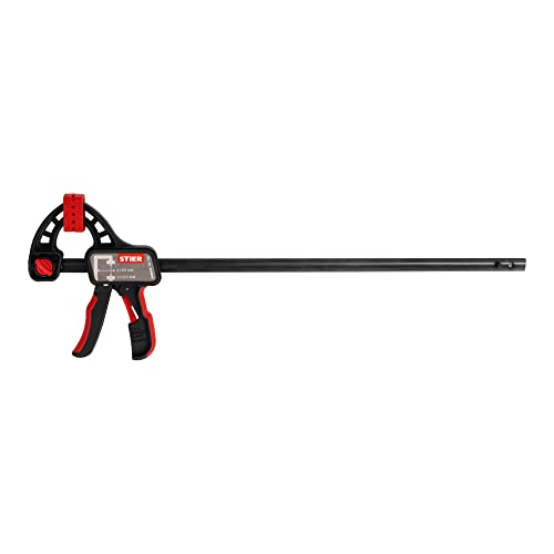 STIER Einhandzwinge, 450 mm Spannweite, 80 mm Ausladung, zum Spannen und Spreizen, ergonomisch geformter Griff STIER Einhandzwinge, 450 mm Spannweite, 80 mm Ausladung, zum Spannen und Spreizen, ergonomisch geformter Griff von STIER