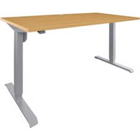 STIER Elektrisch Höhenverstellbarer Schreibtisch 501-33 160x80cm, Buche mel., 68-118cm von STIER Office