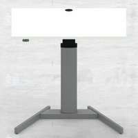 STIER Elektrisch höhenverstellbarer Steh-Tisch 501-19 100x80cm Weiß mel., 68-120cm von STIER