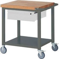 STIER Fahrbare Werkbank Premium mit 1 Schublade und Ablageboden BxTxH 750x700x880 mm von STIER