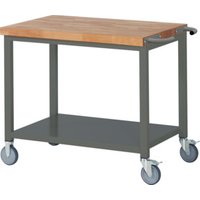 STIER Fahrbare Werkbank Premium mit Ablageboden BxTxH 1000x700x880 mm von STIER