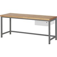 STIER Höhenverstellbare Werkbank Premium mit 1 Schublade BxTxH 2000x700x840-1040mm von STIER
