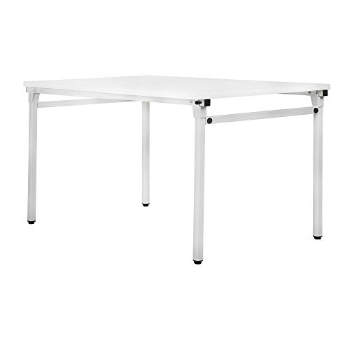 STIER Klapptisch 1200x800x720mm in lichtgrau mit weißer Tischplatte, sehr robust und vielseitig einsetzbar, ideal für Büro- und Geschäftsausstattung, Office Desk in unterschiedlichen Größen, von STIER