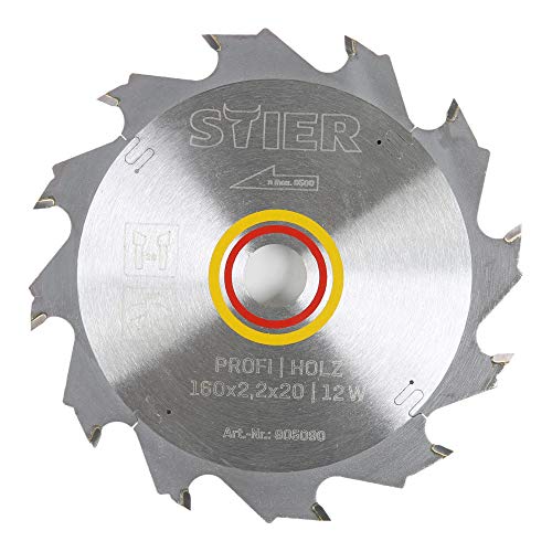 STIER Profi Kreissägeblatt Holz 160x2,2x20 12W 20° Spanwinkel von STIER