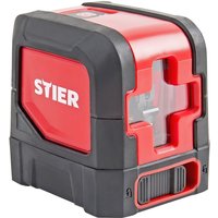 STIER Kreuzlinienlaser 2x120°, Projektion in 2D, automatische Selbstnivellierung, Umschaltbar horizontal/vertikal, magnetischer Wandhalterung, mit von STIER