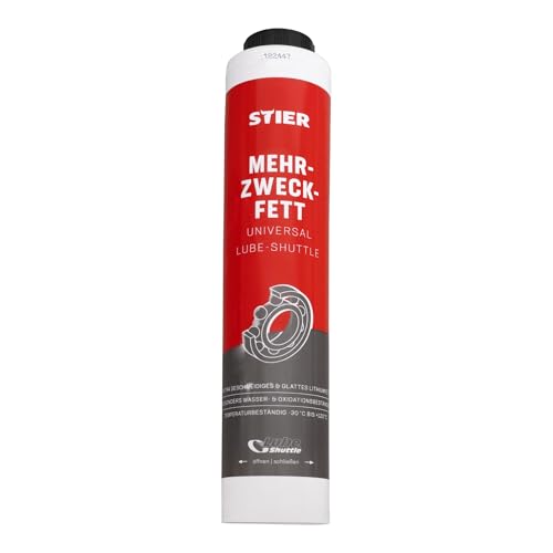 STIER Mehrzweckfett Universal, 400 g, Lube-Shuttle Kartusche, speziell formuliert, um Verschleiß und Reibung zu mindern, benutzerfreundliches Schmierfett, einfach in der Anwendung, hohe Effizienz STIER Mehrzweckfett Universal, 400 g, Lube-Shuttle Kartusche, speziell formuliert, um Verschleiß und Reibung zu mindern, benutzerfreundliches Schmierfett, einfach in der Anwendung, hohe Effizienz von STIER
