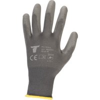 STIER Montagehandschuhe Polyester mit PU-Beschichtung grau Größe 10 von STIER