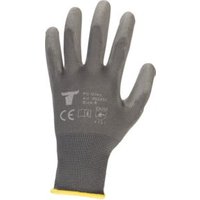 STIER Montagehandschuhe Polyester mit PU-Beschichtung grau Größe 9 von STIER