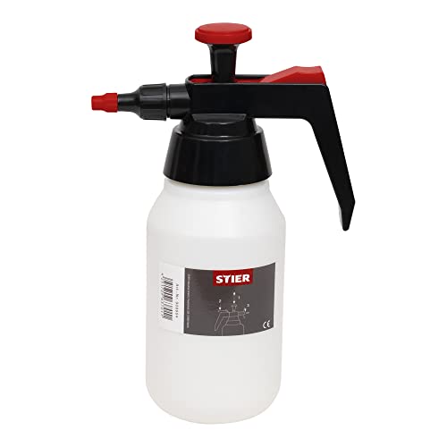 STIER Pumpsprühflasche für Bremsenreiniger mit Viton-Dichtung, 1 L Fassungsvermögen, Sprühflasche mit integrierter Pumpe, verstellbare Düse, für eine Vielzahl lösungsmittelhaltiger Produkte von STIER