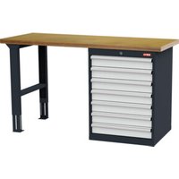 STIER Werkbank BxTxH 1500x600x860 mm mit 1 Schrankgehäuse der Breite 600 mm RAL 7016 / RAL 7035 STIER Werkbank BxTxH 1500x600x860 mm mit 1 Schrankgehäuse der Breite 600 mm RAL 7016 / RAL 7035 von STIER