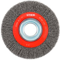 STIER Rundbürste 150 mm für Winkelschleifer, Bohrung 20 mm, gewellt, Stahl, Drahtbürste, Winkelschleifer Bürste, Schleifbürste, Topfbürste STIER Rundbürste 150 mm für Winkelschleifer, Bohrung 20 mm, gewellt, Stahl, Drahtbürste, Winkelschleifer Bürste, Schleifbürste, Topfbürste von STIER