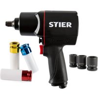 STIER Schlagschrauber-Satz 17-BBS, mit 1/2" Antrieb, 8-teilig von STIER