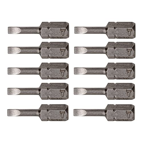 STIER Schlitz-Bit 3,0 x 0,5 mm, Form C 6,3, Länge 25 mm, 10er Pack 10 Stk von STIER