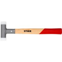 STIER Schonhammer mit Hickory-Stiel, UPE/Nylon (65D/70D), Ø 30 mm, rückschlagfrei von STIER
