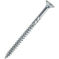 STIER Senkkopf-Spanplattenschraube 4,5x60 Stahl galvanisch verzinkt TX 20, selbstschneidende Spitze, Teilgewinde, Fräskopftechnologie, Schrauben für von STIER