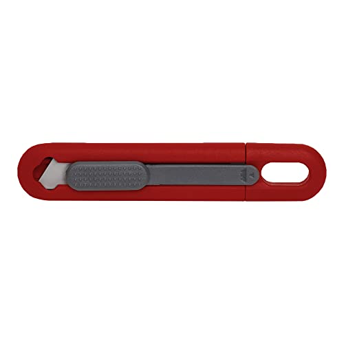 STIER Sicherheits-Cuttermesser Basic mit automatischem Klingeneinzug, robustes Gehäuse, Klingel wechselbar, für Trapezklingen, ergonomischer Handgriff von STIER