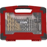 STIER TiN-Bohrer-, Säge- und Bit-Set 100-teilig von STIER