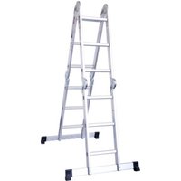 STIER Vielzweckleiter 4x3 Sprossen + Plattform 150 kg 12 Stufen DIN EN 131 von STIER