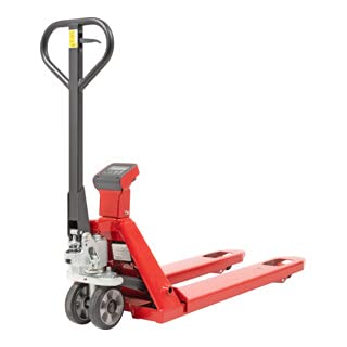 STIER Wiege-Hubwagen 1-kg-Schritte Tragkraft 2000 kg, Gabellänge 1150 mm, Hubbereich 85-200 mm, elektrischer Gabelhubwagen mit PU Rollen, sehr präzise Waage von STIER