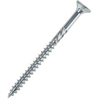 Senkkopf-Spanplattenschraube 4,5x80 Stahl galvanisch verzinkt tx 20, selbstschneidende Spitze, Teilgewinde, Fräskopftechnologie, Schrauben für Holz von STIER