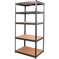Steck-Fachbodenregal, Fachlast 350kg, Feldlast 1750kg, HxBxT 1800x900x600 mm, stabiles Stahlgestell, 5 Böden - Stier Steck-Fachbodenregal, Fachlast 350kg, Feldlast 1750kg, HxBxT 1800x900x600 mm, stabiles Stahlgestell, 5 Böden - Stier von STIER