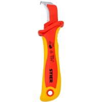 Stier - Abmantelungsmesser 180 mm VDE-geprüft, Kabelmesser, Abmantler, geschützte Ausführung, ergonisch und sicher Stier - Abmantelungsmesser 180 mm VDE-geprüft, Kabelmesser, Abmantler, geschützte Ausführung, ergonisch und sicher von STIER