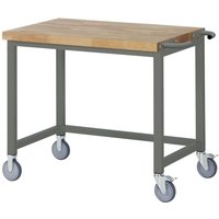 Fahrbare Werkbank Premium, 100x70x88cm, Stahl & Buche, Montagewerkbank - Stier Fahrbare Werkbank Premium, 100x70x88cm, Stahl & Buche, Montagewerkbank - Stier von STIER