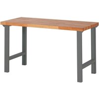 Werktisch Premium, 1500x700x840 mm, aus Stahl und Buchenholz, umweltfreundlich pulverbeschichtet, perfekt als Werkbank für Werkstätten und von STIER