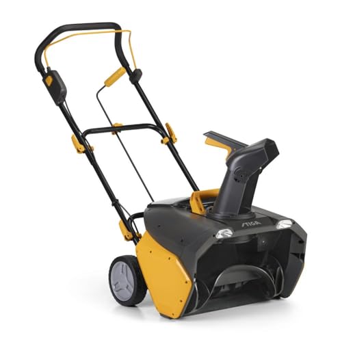 STIGA 7 Series Schneefräse - Leichtgewicht, Dual-Batterie-System, bürstenloser Motor, 50 cm Räumbreite, Verstellbarer Deflektor, LED-Leuchten, Akku und Ladegerät Nicht im Lieferumfang enthalten von STIGA