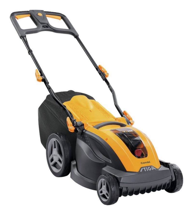 STIGA Akkurasenmäher, 38 cm Schnittbreite, Combi 340e Kit Inkl. Akku und Ladegerät von STIGA