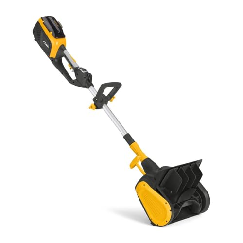 STIGA ST 300e Kit Schneefräse (450W), Betrieb bis -20°, Inkl. 48V (2Ah) Akku & Ladegerät, Gelb von STIGA