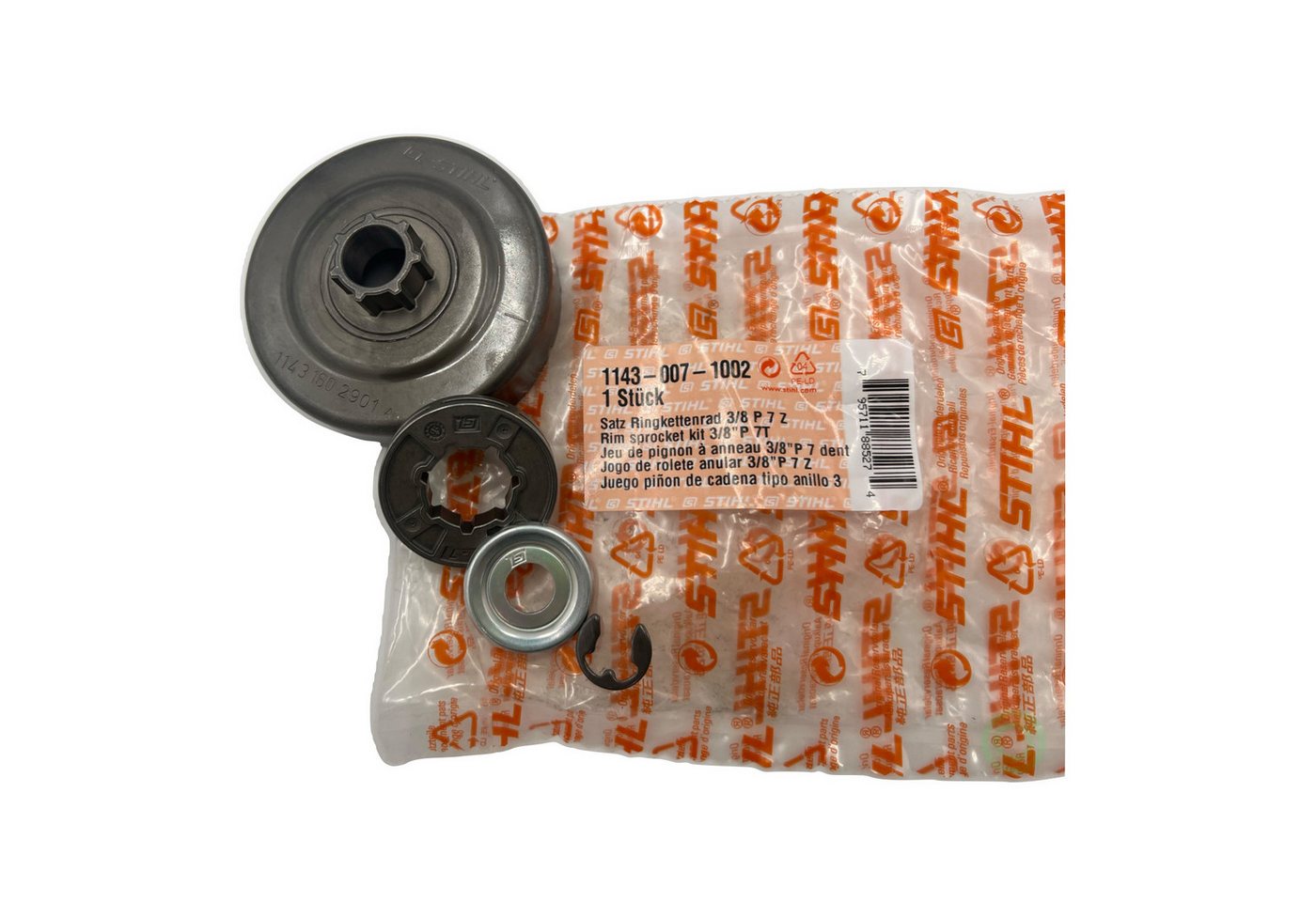 STIHL Benzin-Kettensäge Kupplungstrommel Kettenrad Ritzel 3/8" MS231 MS241 MS251 11430071002, 1x Kupplung STIHL Benzin-Kettensäge Kupplungstrommel Kettenrad Ritzel 3/8" MS231 MS241 MS251 11430071002, 1x Kupplung von STIHL