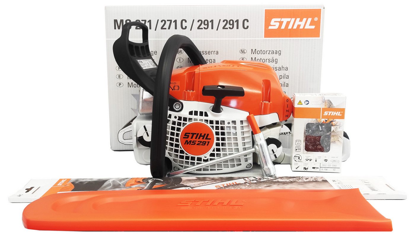 STIHL Benzin-Kettensäge MS 291 Benzin Motorsäge, Light 06 – 40cm, 3-tlg. STIHL Benzin-Kettensäge MS 291 Benzin Motorsäge, Light 06 – 40cm, 3-tlg. von STIHL