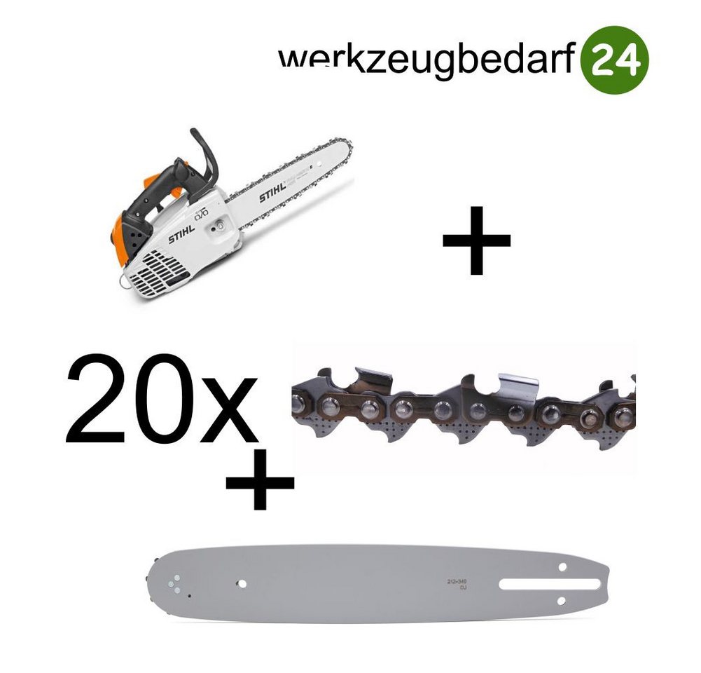 STIHL Benzin-Kettensäge Stihl MS 194 T 30cm + 20 Profi C Ketten STIHL Benzin-Kettensäge Stihl MS 194 T 30cm + 20 Profi C Ketten von STIHL